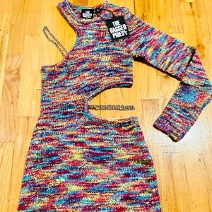 The Ragged Priest VISCOUS MINI KNIT DRESS-Size 10